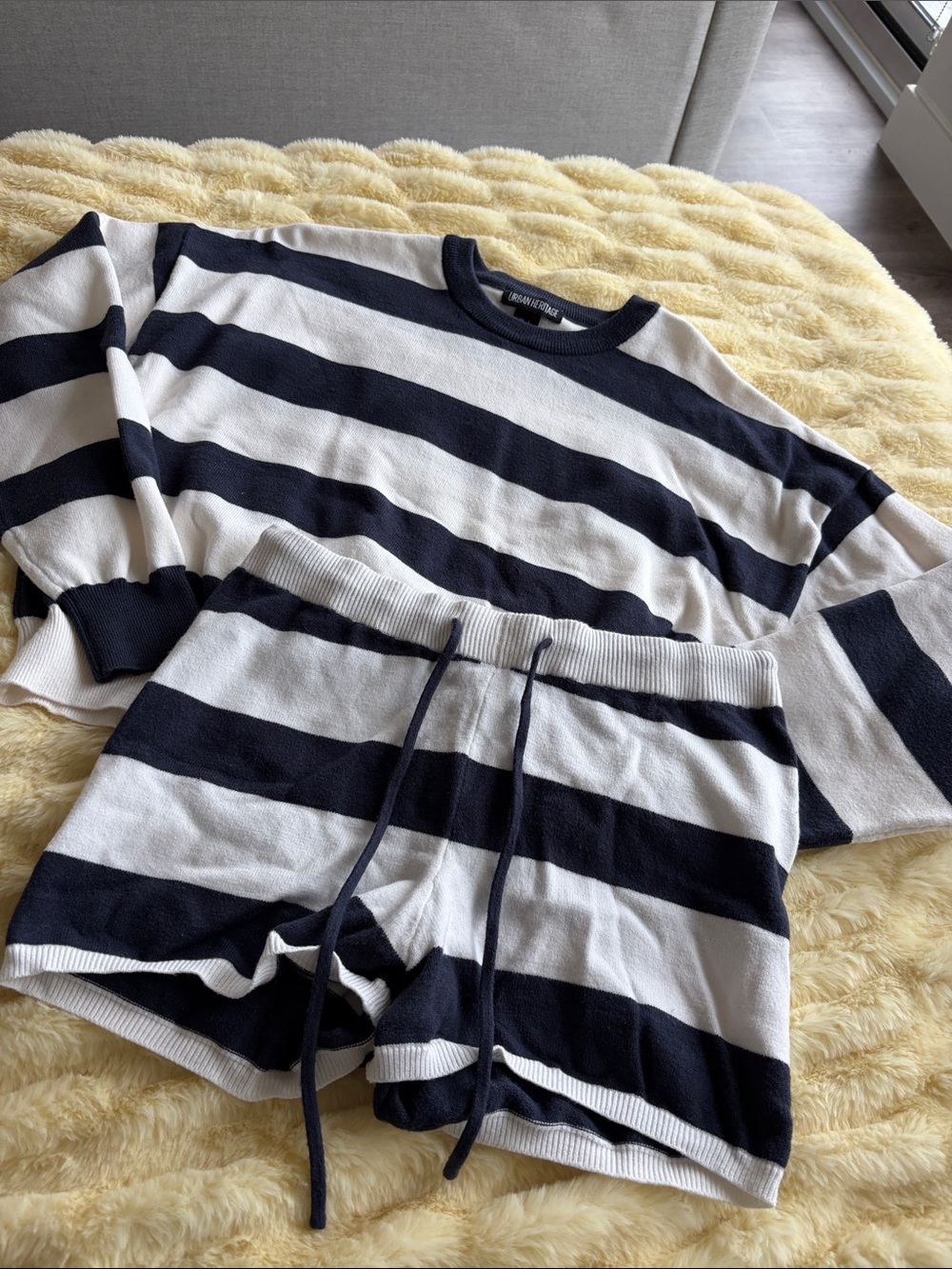 2 piece navy blue set